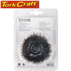 Wire Cup Brush Crimped Plain 75mmxm14 Blister